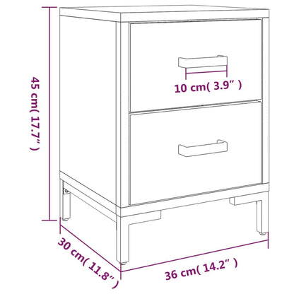 Table de chevet Marron 36x30x45 cm Bois de pin massif