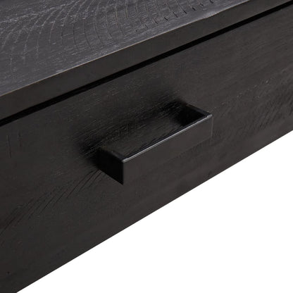 Table basse Noir 90x50x35 cm Bois de pin massif