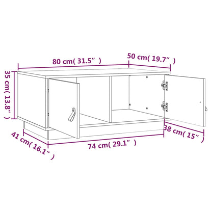 Table basse 80x50x35 cm Bois massif de pin