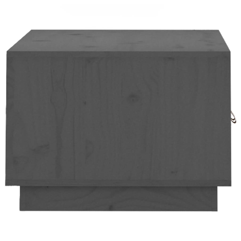 Table basse Gris 80x50x35 cm Bois massif de pin