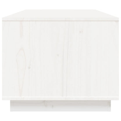 Table basse Blanc 100x50x41 cm Bois massif de pin