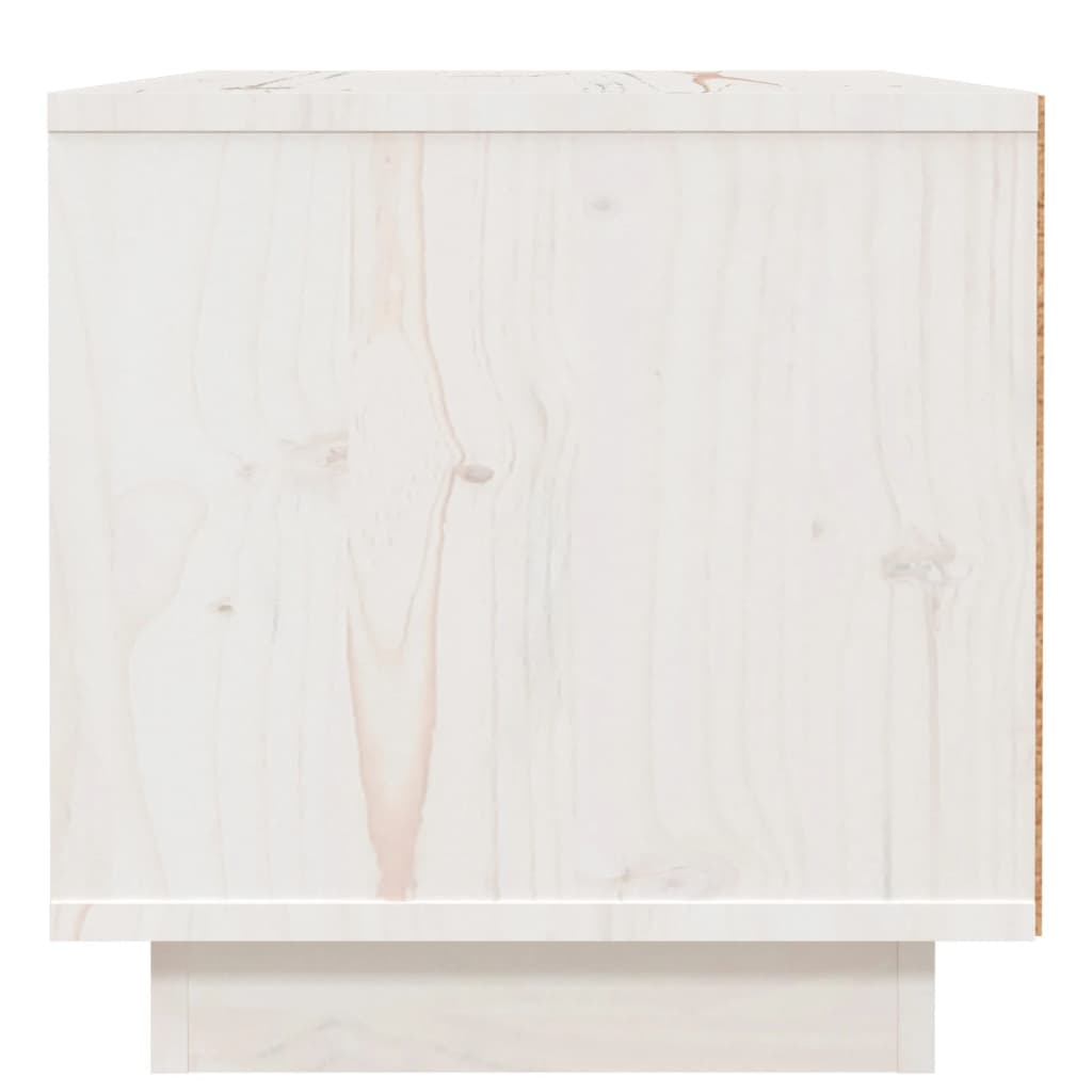 Table de chevet Blanc 40x34x35 cm Bois de pin solide