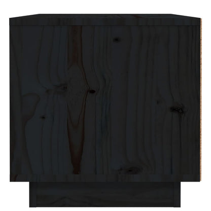 Table de chevet Noir 40x34x35 cm Bois de pin solide