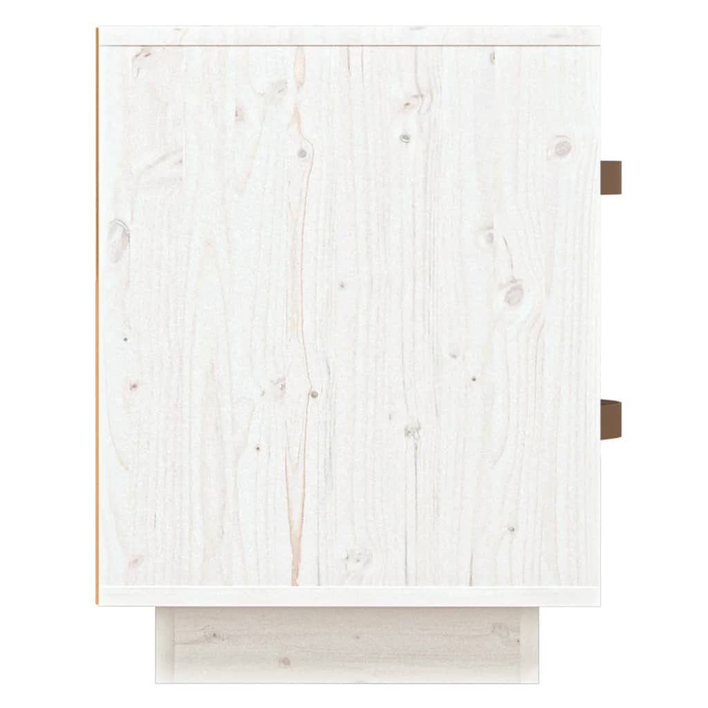  vidaXL Table de chevet Blanc 40x34x45 cm Bois de pin massif