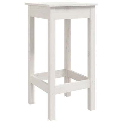 Chaises de bar lot de 2 blanc 40x40x78 cm bois de pin solide