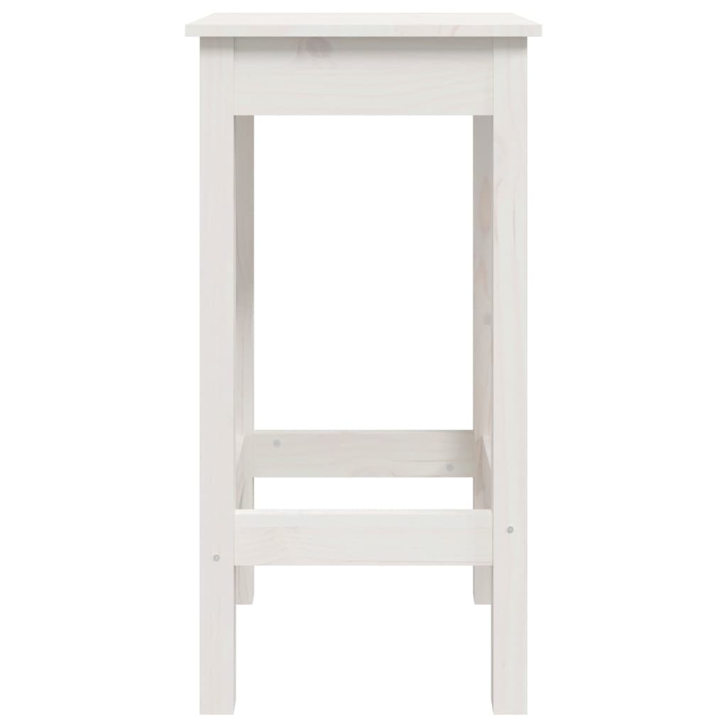 Chaises de bar lot de 2 blanc 40x40x78 cm bois de pin solide