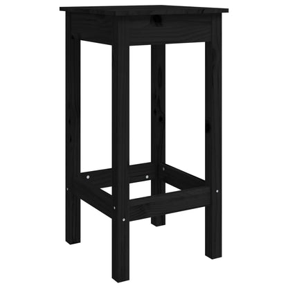 Chaises de bar lot de 2 noir 40x40x78 cm bois de pin solide