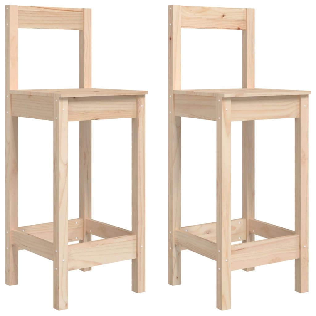 Chaises de bar lot de 2 40x41,5x112 cm bois de pin solide