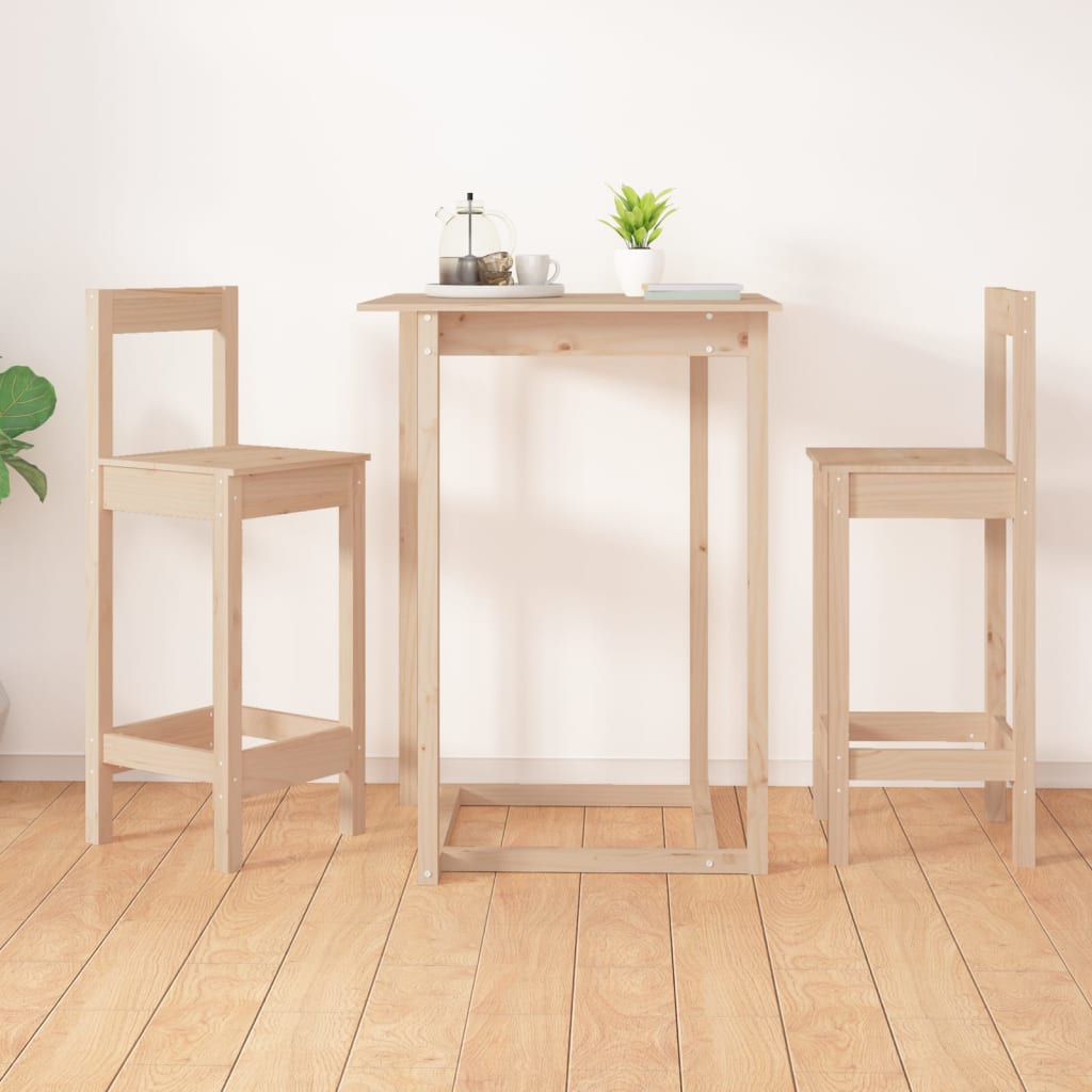 Chaises de bar lot de 2 40x41,5x112 cm bois de pin solide