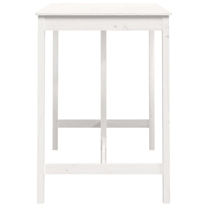 Table de bar Blanc 140x80x110 cm Bois massif de pin