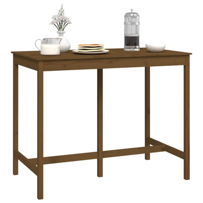 Table de bar Marron miel 140x80x110 cm Bois massif de pin