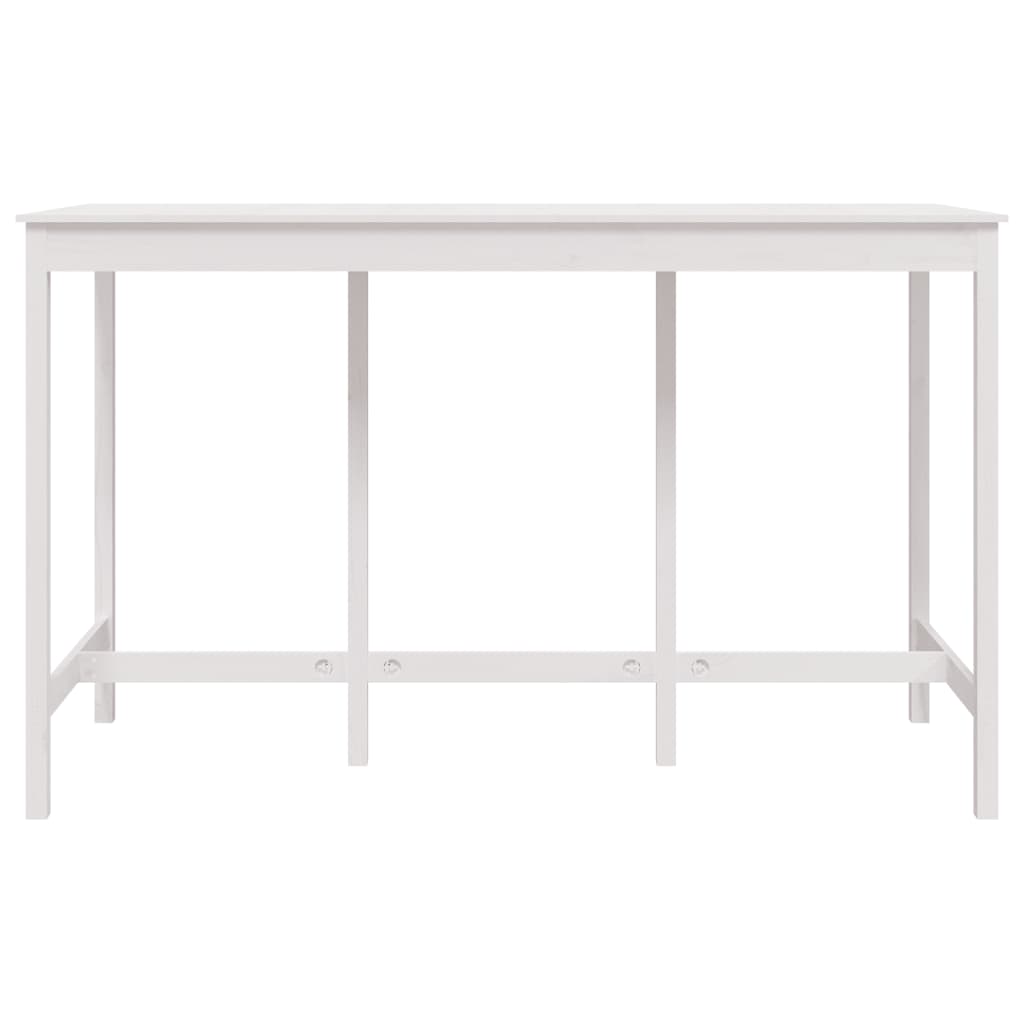 Table de bar Blanc 180x80x110 cm Bois massif de pin