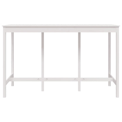 Table de bar Blanc 180x80x110 cm Bois massif de pin