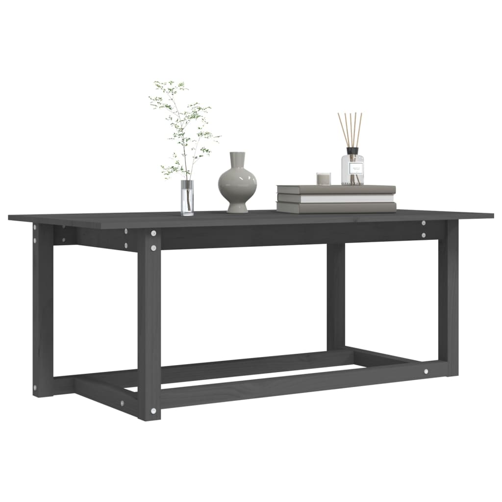 Table basse Gris 110x55x45 cm Bois massif de pin