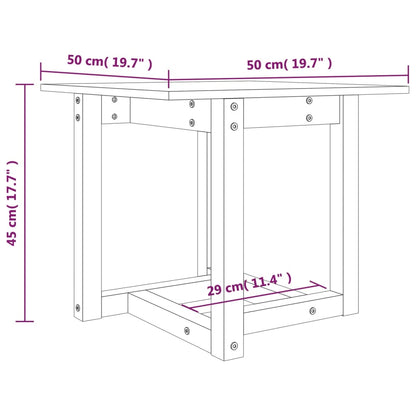 Table basse Blanc 50x50x45 cm Bois massif de pin