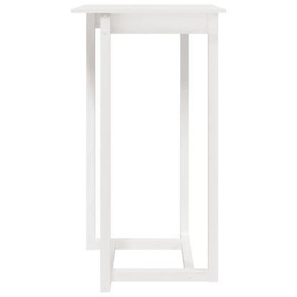 Table de bar Blanc 60x60x110 cm Bois massif de pin