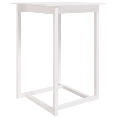 Table de bar Blanc 80x80x110 cm Bois massif de pin