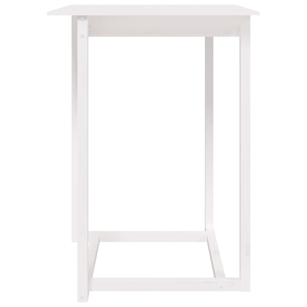 Table de bar Blanc 80x80x110 cm Bois massif de pin