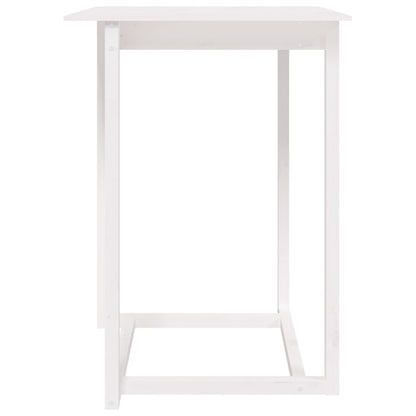 Table de bar Blanc 80x80x110 cm Bois massif de pin