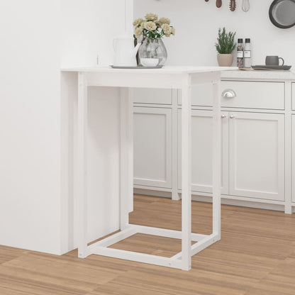 Table de bar Blanc 80x80x110 cm Bois massif de pin