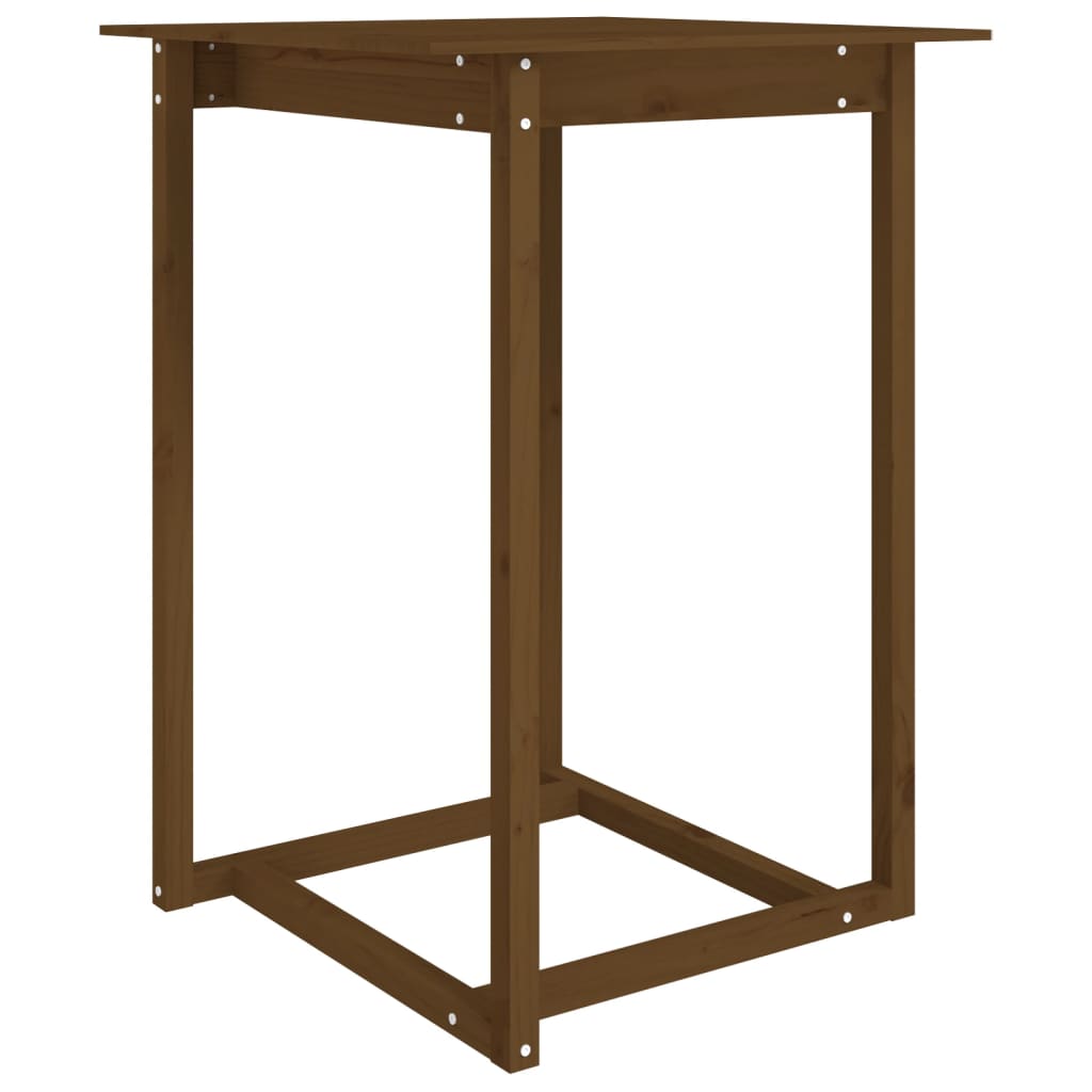 Table de bar Marron miel 80x80x110 cm Bois massif de pin