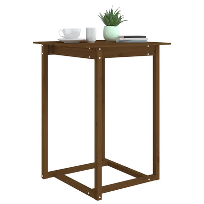 Table de bar Marron miel 80x80x110 cm Bois massif de pin