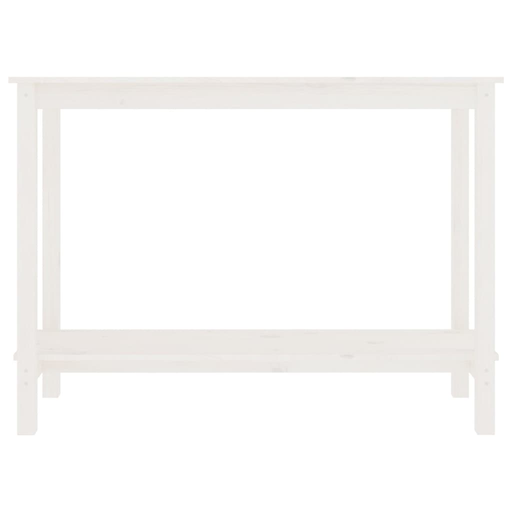 Table console Blanc 110x40x80 cm Bois massif de pin