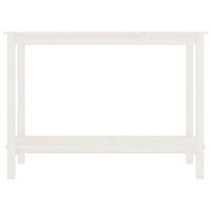 Table console Blanc 110x40x80 cm Bois massif de pin