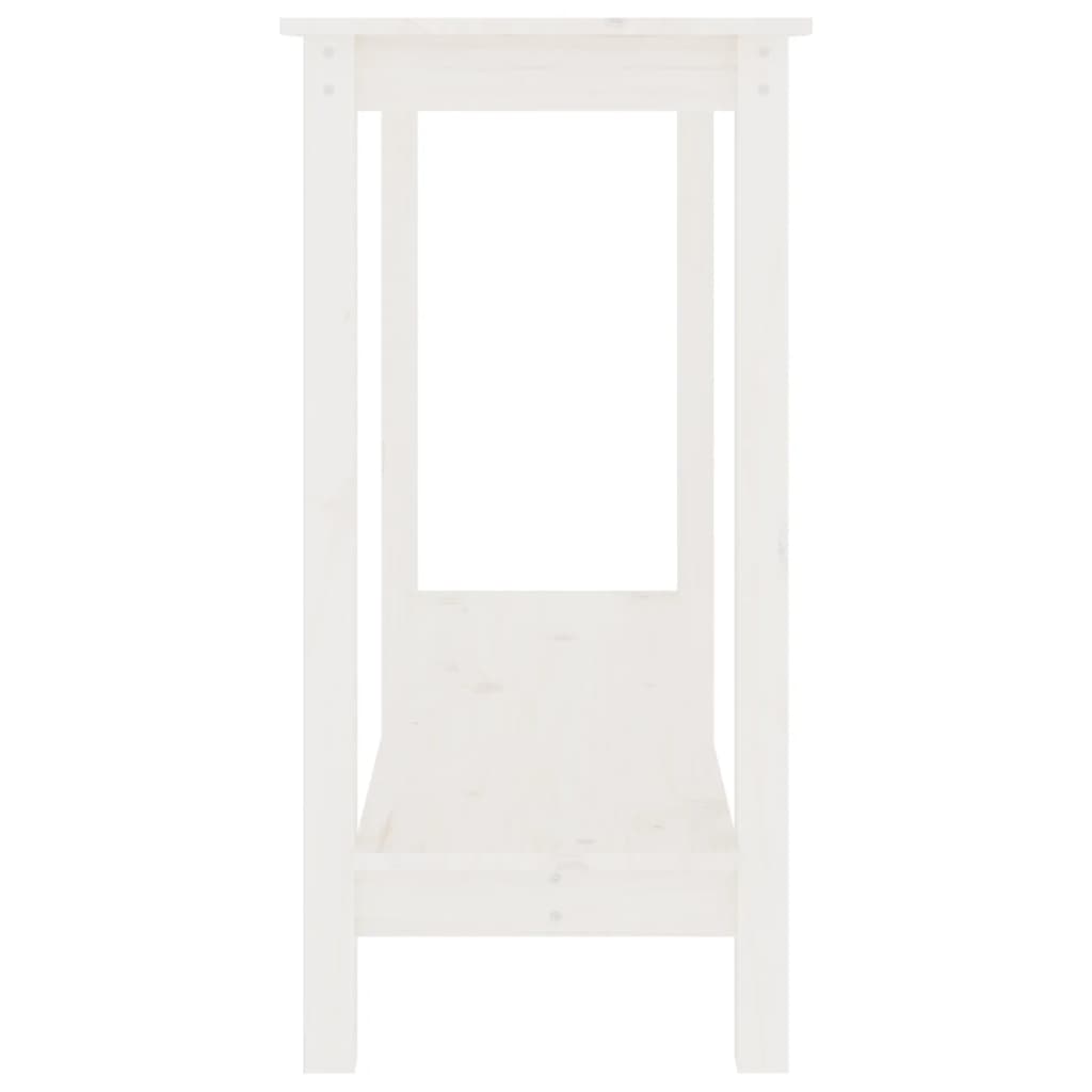 Table console Blanc 110x40x80 cm Bois massif de pin