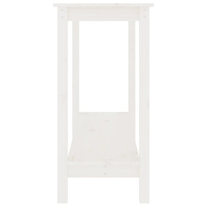 Table console Blanc 110x40x80 cm Bois massif de pin