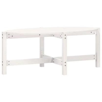 Table basse Blanc 118x63x45 cm Bois massif de pin