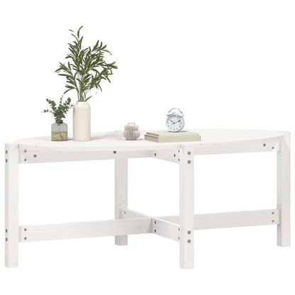 Table basse Blanc 118x63x45 cm Bois massif de pin