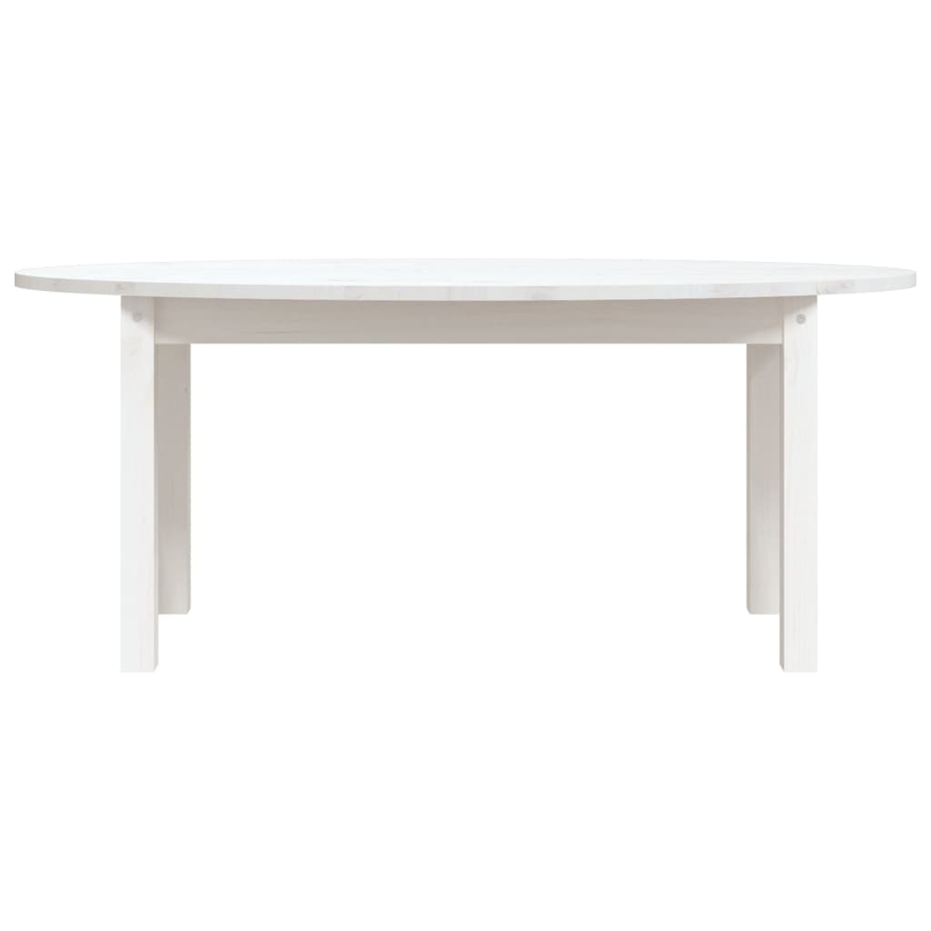 Table basse Blanc 110x55x45 cm Bois massif de pin