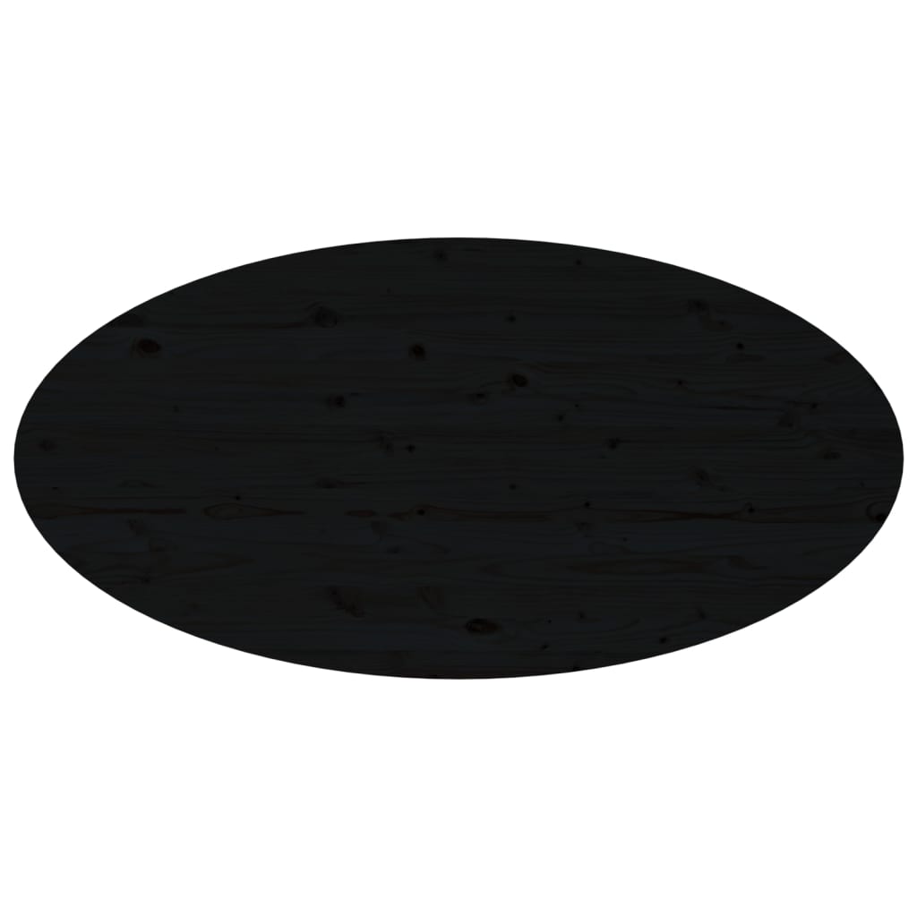 Table basse Noir 110x55x45 cm Bois massif de pin