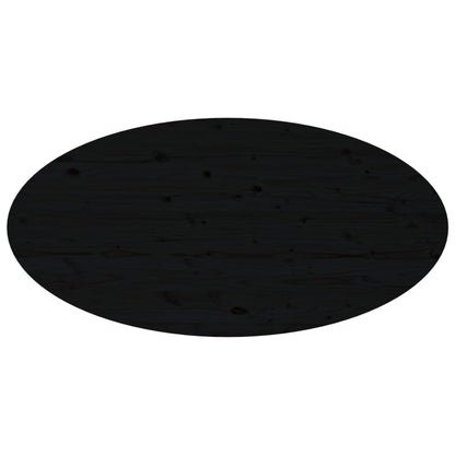 Table basse Noir 110x55x45 cm Bois massif de pin