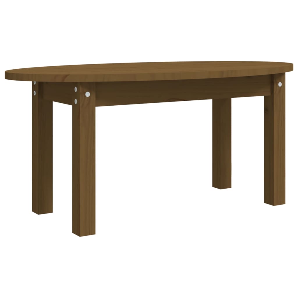 Table basse Marron miel 80x40x35 cm Bois massif de pin