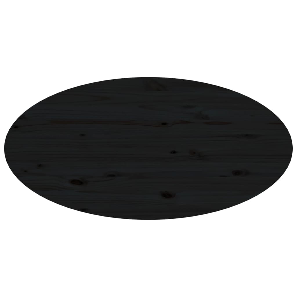 Table basse Noir 80x40x35 cm Bois massif de pin