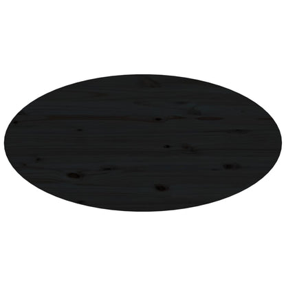 Table basse Noir 80x40x35 cm Bois massif de pin