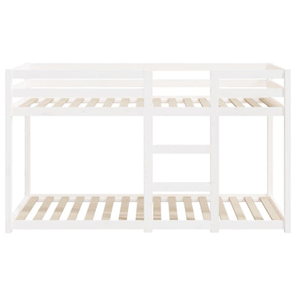 Lit superposé sans matelas blanc 75x190 cm bois de pin massif