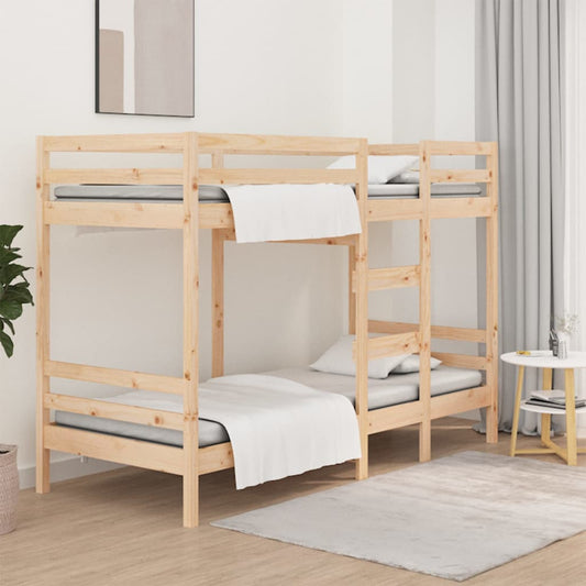 Lit superposé sans matelas 90x200 cm bois de pin massif