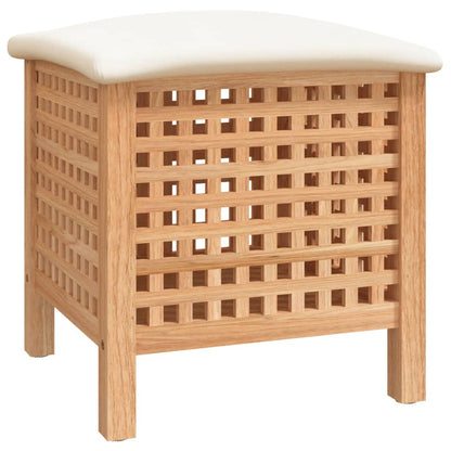 Tabouret de salle de bain 48x47,5x52 cm Bois massif de noyer