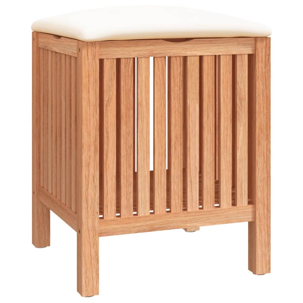 Tabouret de salle de bain 40,5x40x52 cm Bois massif de noyer