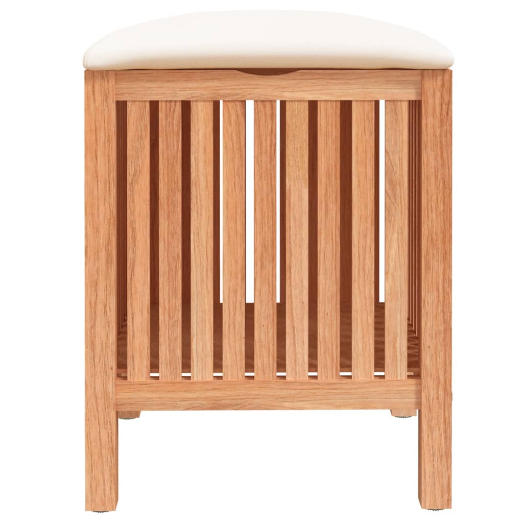 Tabouret de salle de bain 40,5x40x52 cm Bois massif de noyer