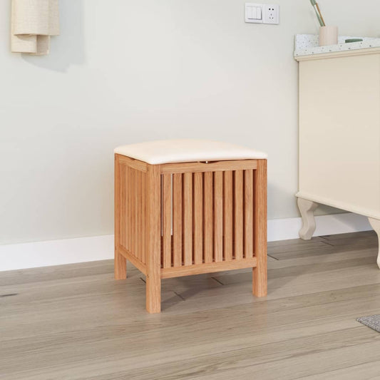 Tabouret de salle de bain 40,5x40x52 cm Bois massif de noyer