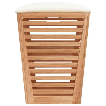 Tabouret de salle de bain 40,5x40,5x56 cm Bois massif de noyer