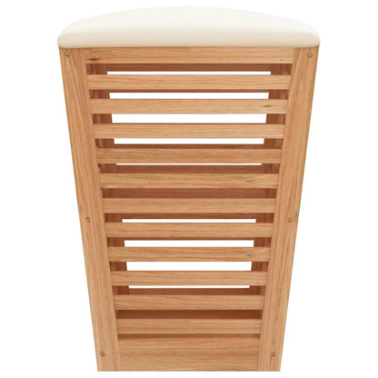 Tabouret de salle de bain 40,5x40,5x56 cm Bois massif de noyer