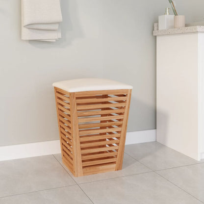 Tabouret de salle de bain 40,5x40,5x56 cm Bois massif de noyer