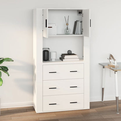 Armoire murale Blanc 80x33x80 cm Bois d'ingénierie