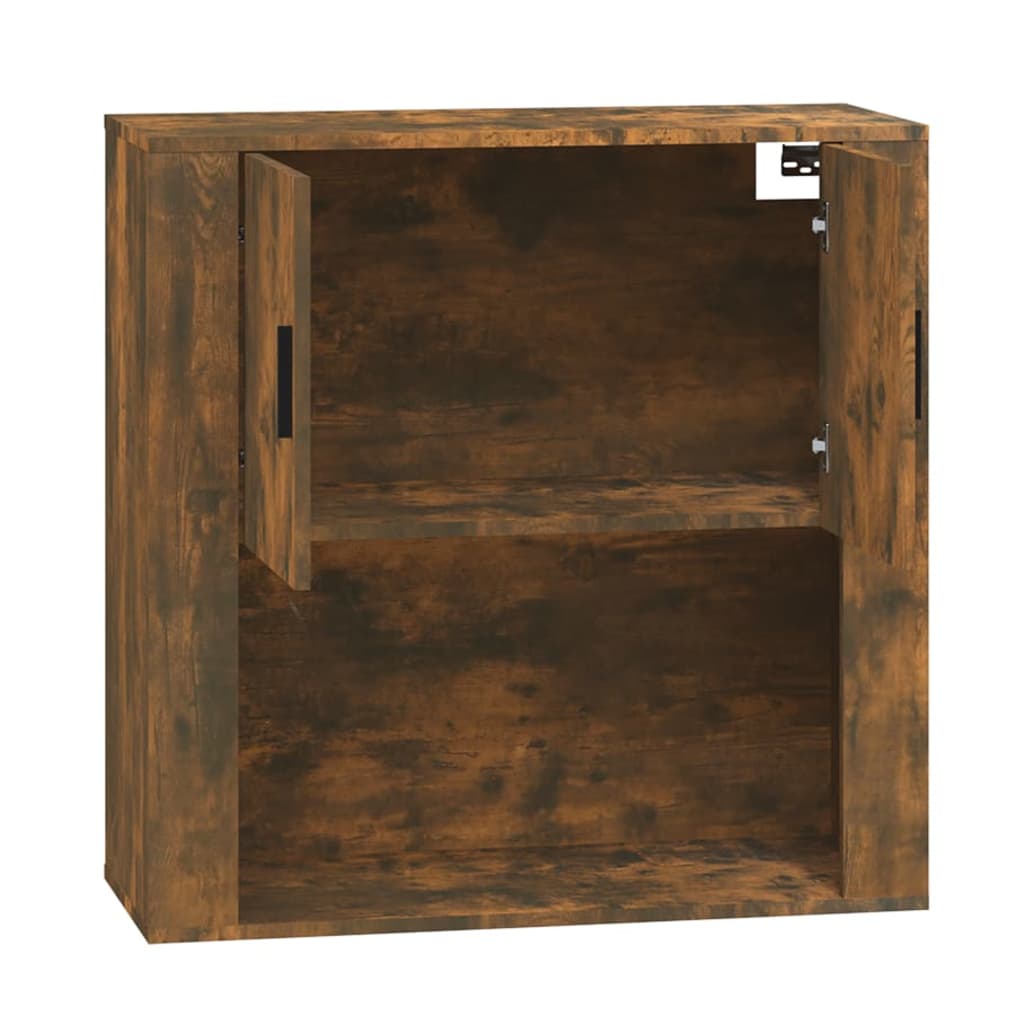 Armoire murale Chêne fumé 80x33x80 cm Bois d'ingénierie