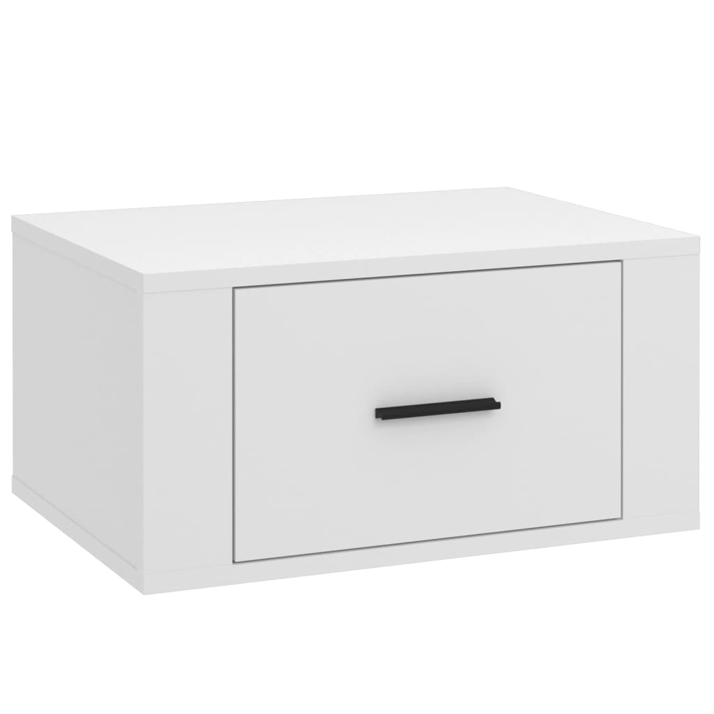 Table de chevet murale Blanc 50x36x25 cm